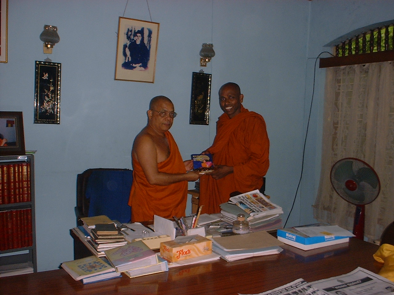 giving my credential book to K wimalajothi thero.JPG